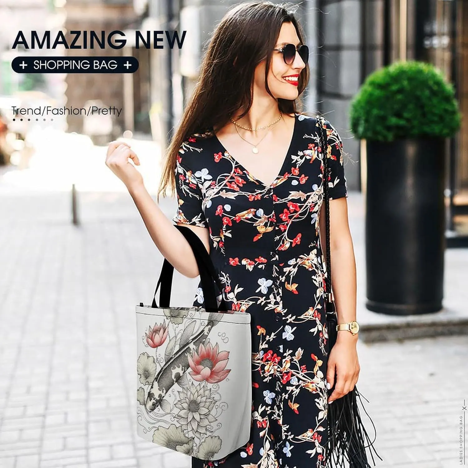 Tote Bag for Women Grocery Bag Exotic Patterns Foldable Shopping Bags Reusable Large Tote Bag