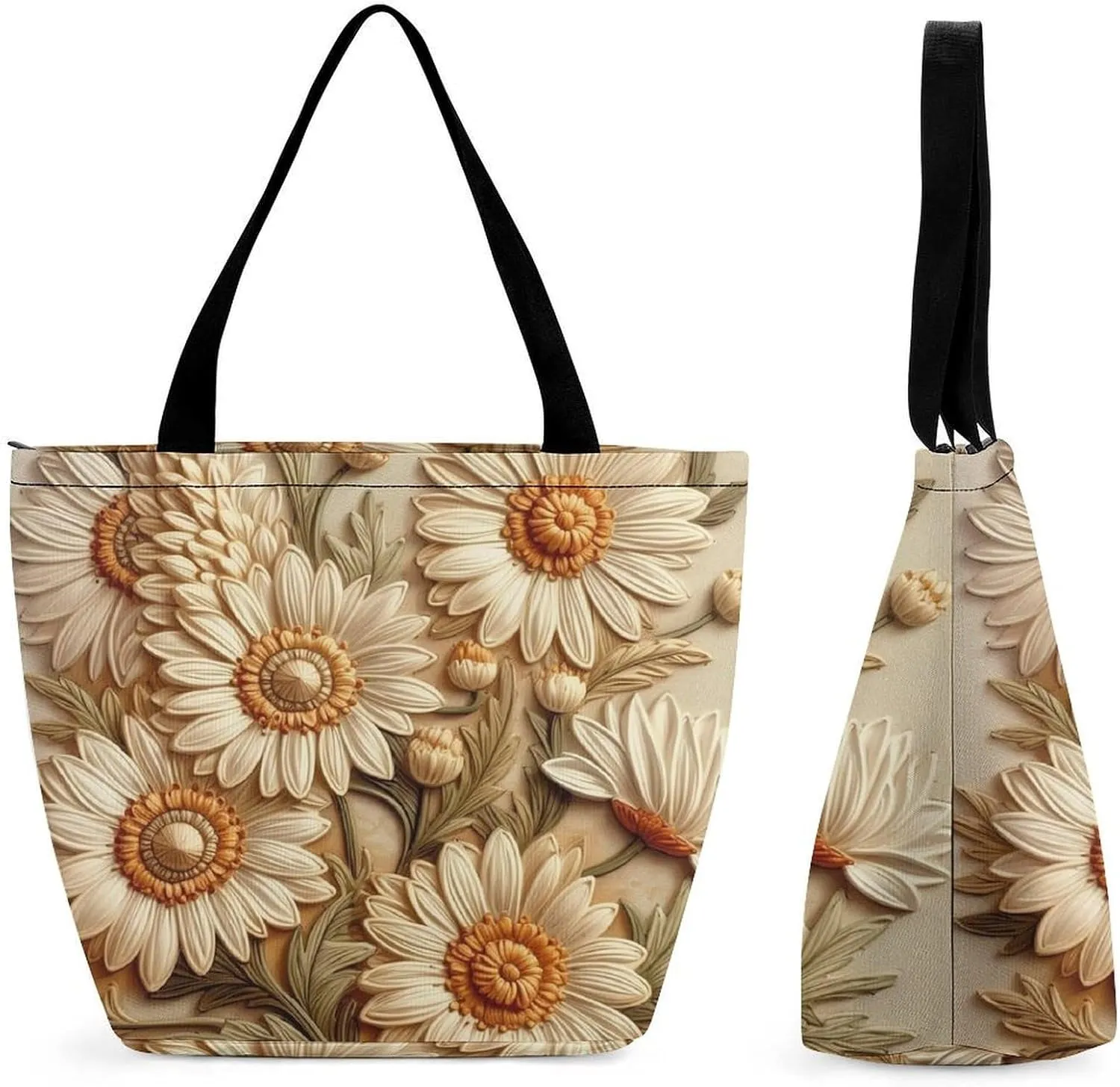 Tote Bag for Women Grocery Bag Recorder with Headphones Foldable Shopping Bags Reusable Large Tote Bag