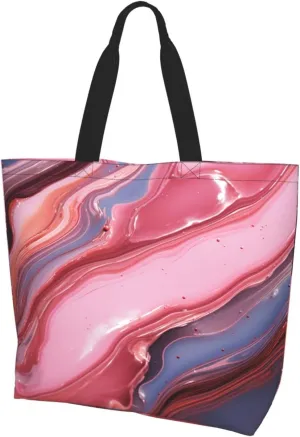 Tote Bag for Women Grocery Bag Reusable Shopping Bag Animal Lion in Suits Handbag Foldable Shoulder Bag
