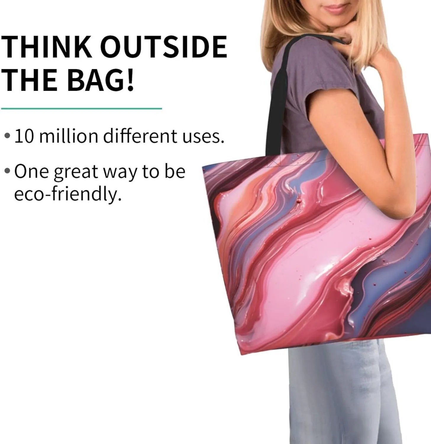 Tote Bag for Women Grocery Bag Reusable Shopping Bag Animal Lion in Suits Handbag Foldable Shoulder Bag