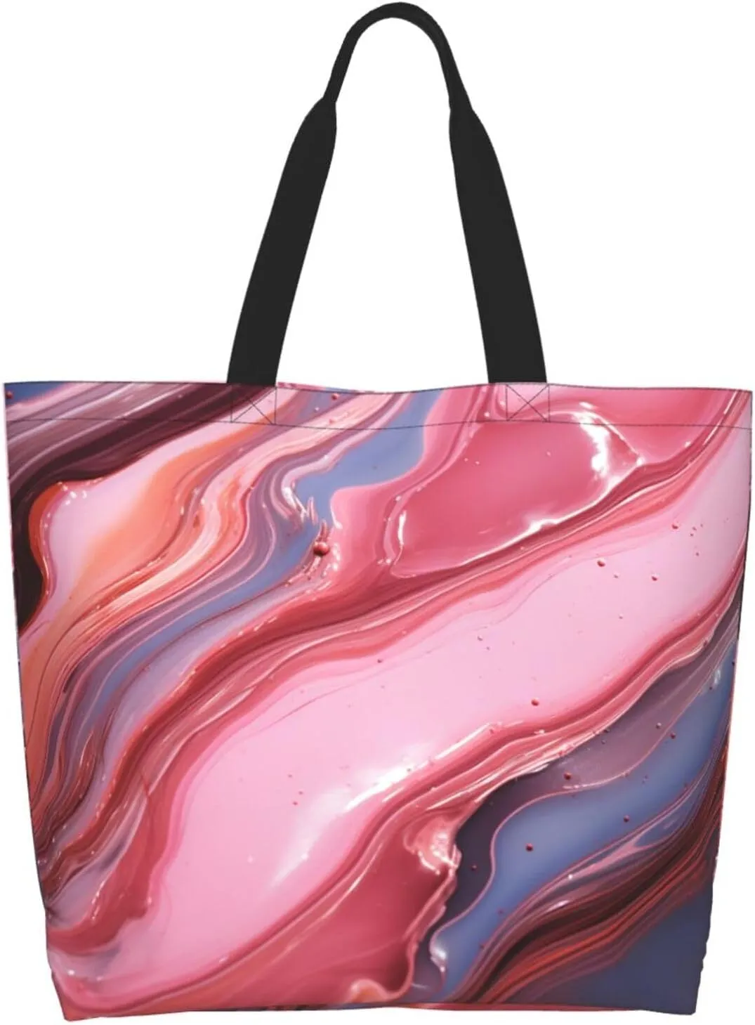 Tote Bag for Women Grocery Bag Reusable Shopping Bag Animal Lion in Suits Handbag Foldable Shoulder Bag