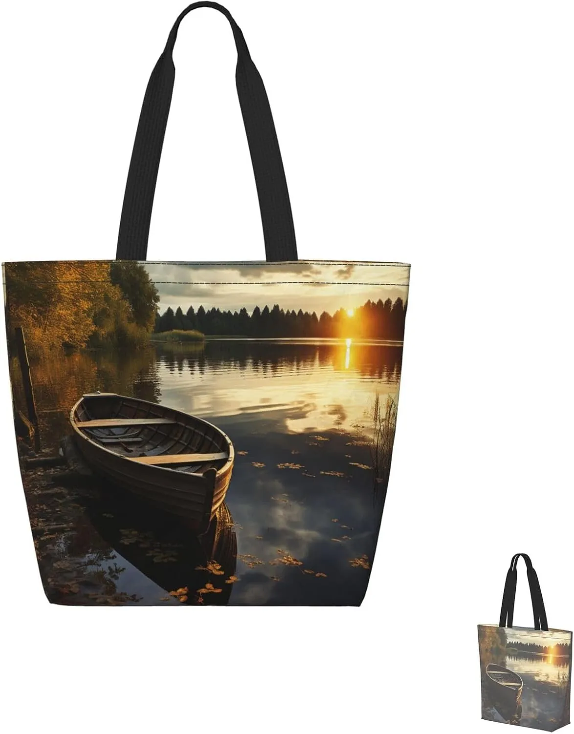 Tote Bag for Women Grocery Bag Reusable Shopping Bag Burning Soccer Ball Handbag Foldable Shoulder Bag