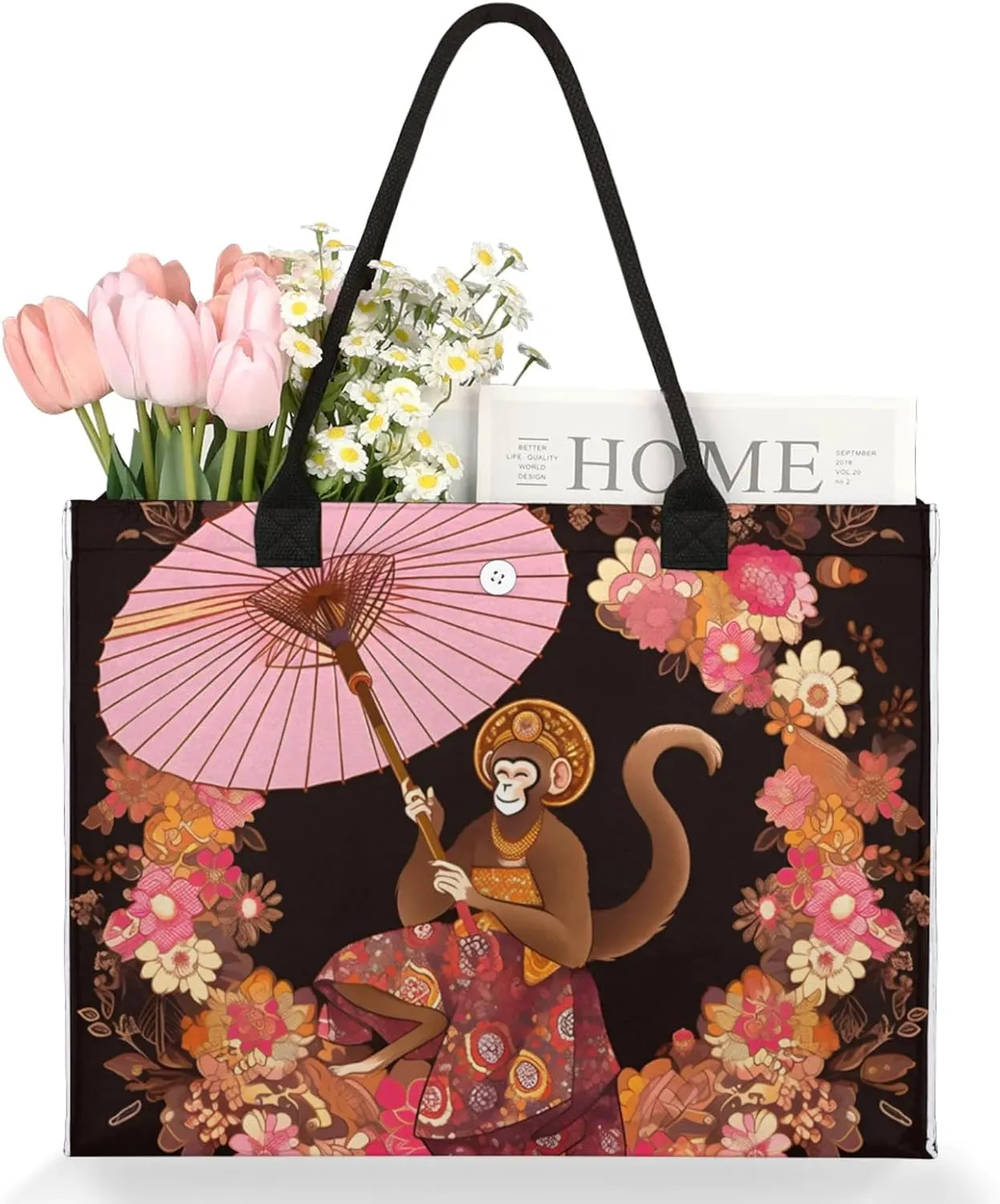 Tote Bag for Women Reusable Canvas Shoulder Bag