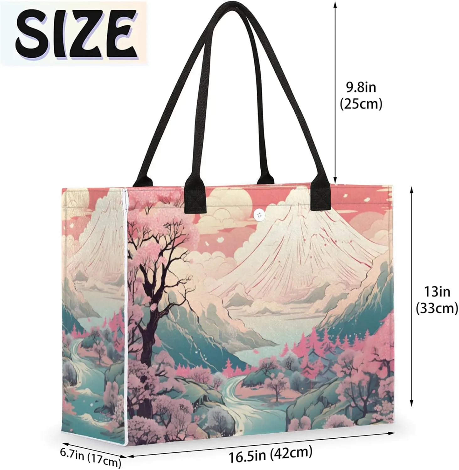 Tote Bag for Women Reusable Canvas Shoulder Bag