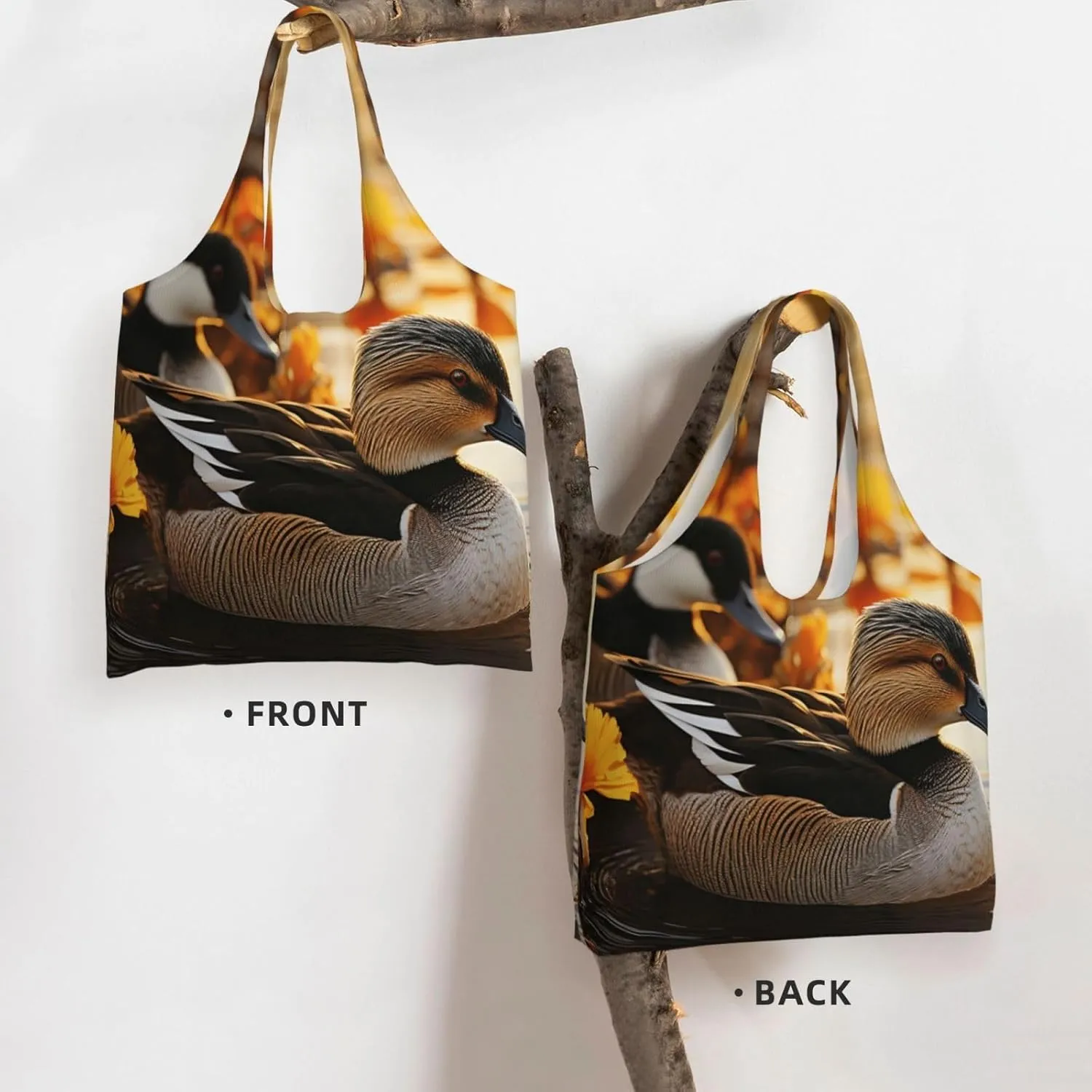Tote Bag for Women Reusable Grocery Bag Canvas Shopping Bag Elephant white pattern Handbag Foldable Shoulder Bag