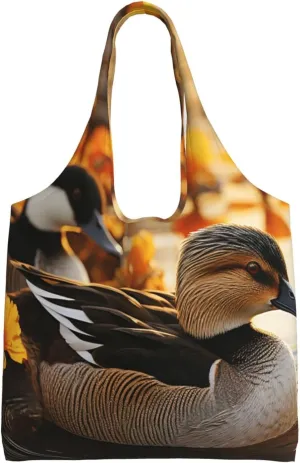 Tote Bag for Women Reusable Grocery Bag Canvas Shopping Bag Elephant white pattern Handbag Foldable Shoulder Bag