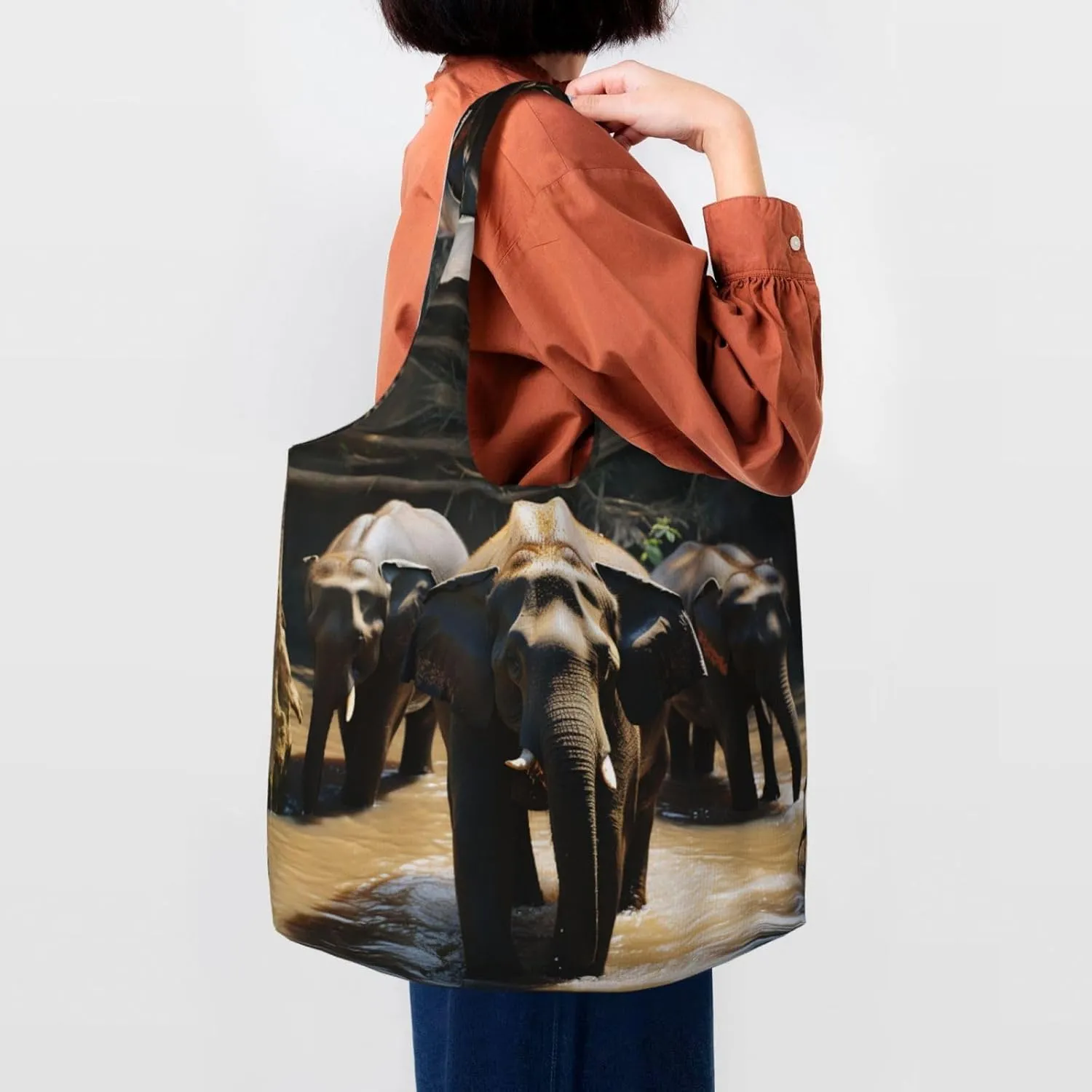 Tote Bag for Women Reusable Grocery Bag Canvas Shopping Bag Math question Handbag Foldable Shoulder Bag