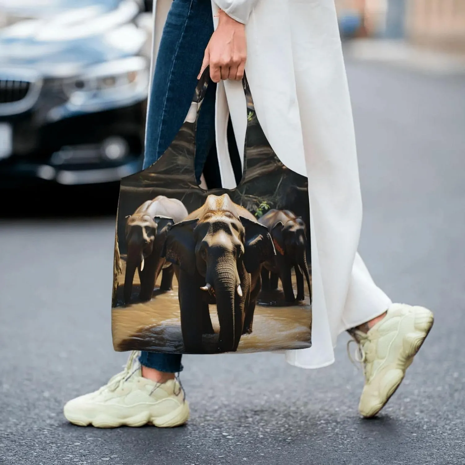 Tote Bag for Women Reusable Grocery Bag Canvas Shopping Bag Math question Handbag Foldable Shoulder Bag