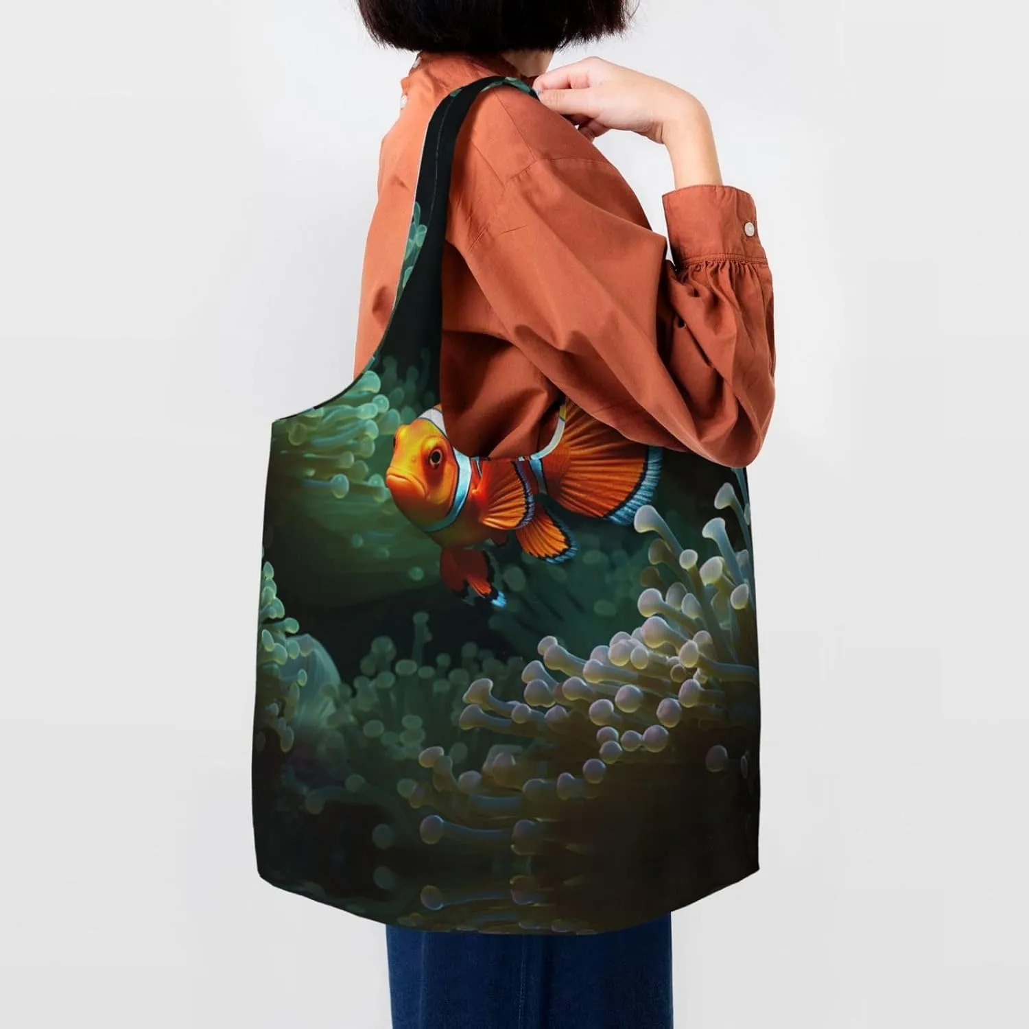 Tote Bag for Women Reusable Grocery Bag Canvas Shopping Bag Math question Handbag Foldable Shoulder Bag