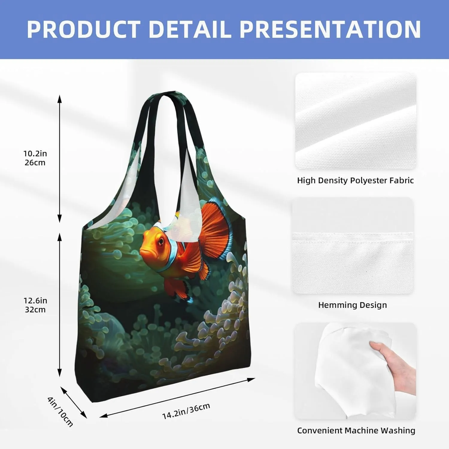 Tote Bag for Women Reusable Grocery Bag Canvas Shopping Bag Math question Handbag Foldable Shoulder Bag