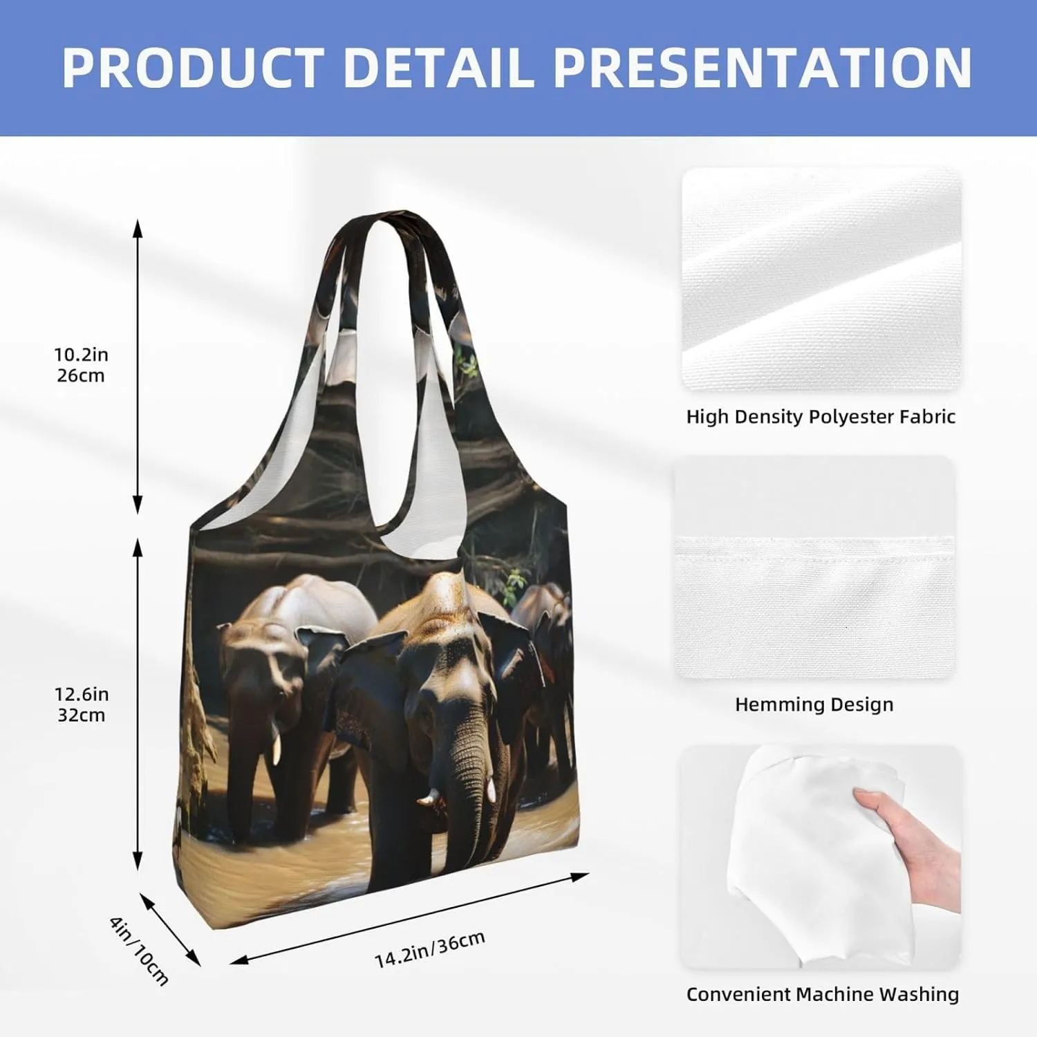 Tote Bag for Women Reusable Grocery Bag Canvas Shopping Bag Math question Handbag Foldable Shoulder Bag