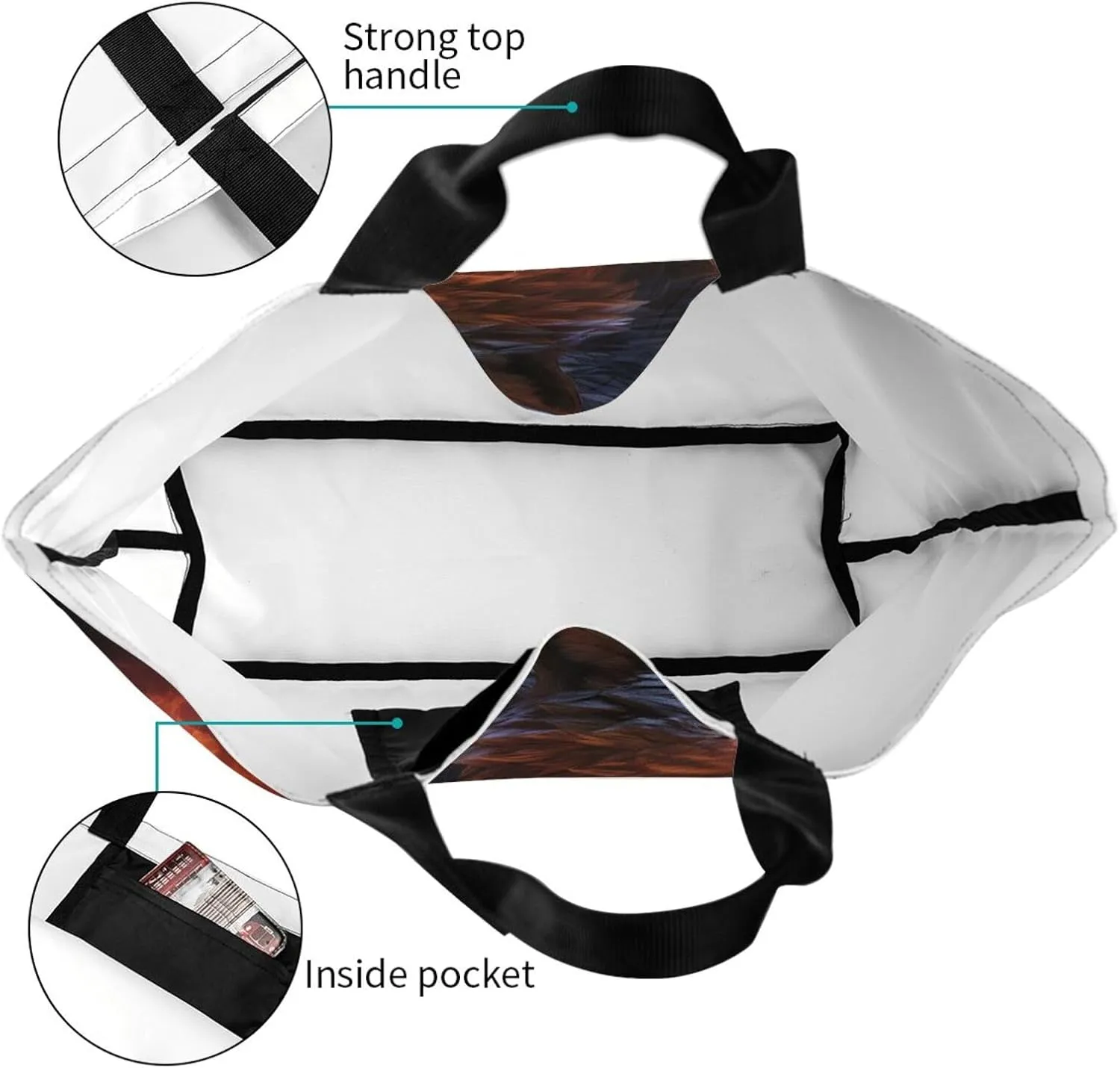 Tote Bag for Women Reusable Grocery Bag Shopping Bag Cats and Dogs Tote Bags Handbag Foldable Shoulder Bag