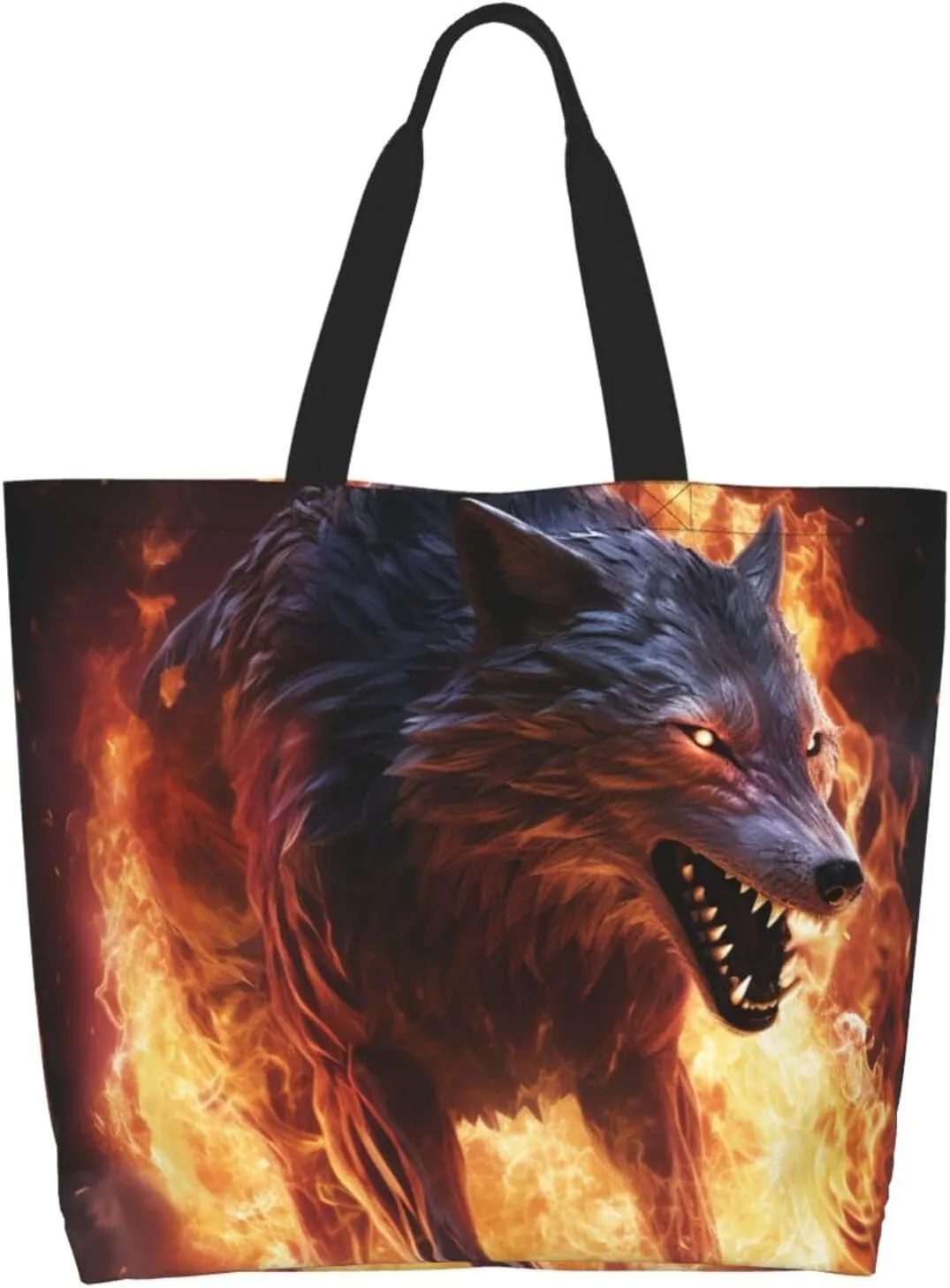 Tote Bag for Women Reusable Grocery Bag Shopping Bag Cats and Dogs Tote Bags Handbag Foldable Shoulder Bag