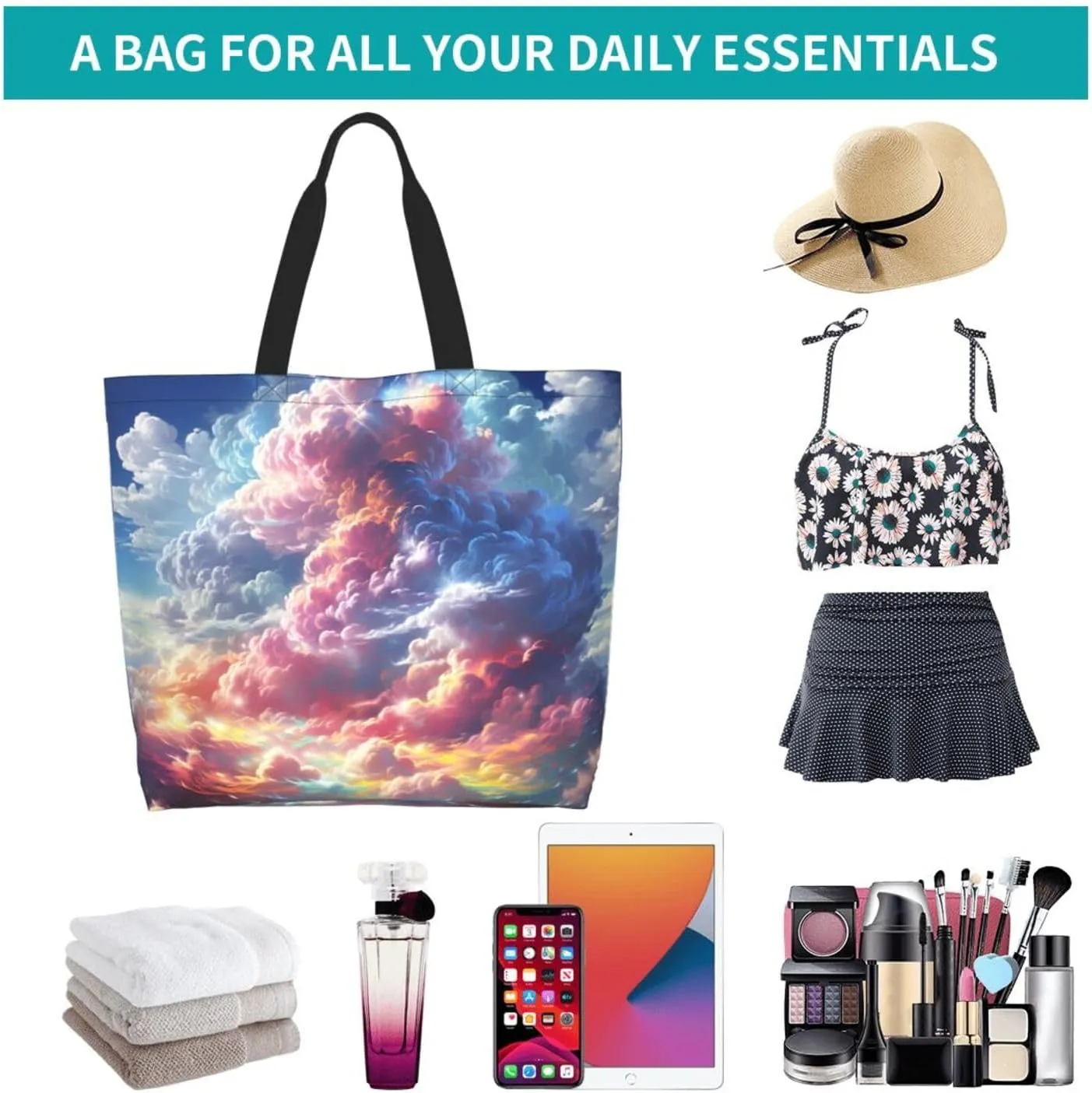 Tote Bag for Women Reusable Grocery Bag Shopping Bag Dalmatian Tote Bags Handbag Foldable Shoulder Bag
