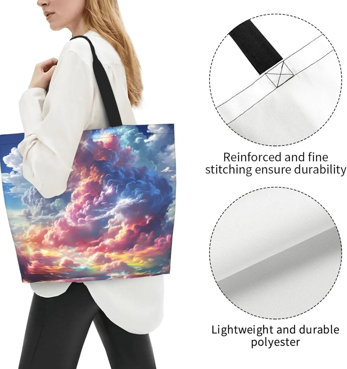 Tote Bag for Women Reusable Grocery Bag Shopping Bag Dalmatian Tote Bags Handbag Foldable Shoulder Bag