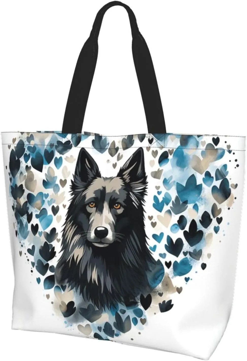 Tote Bag for Women Reusable Grocery Bag Shopping Bag Purple and Pattern Tote Bags Handbag Foldable Shoulder Bag