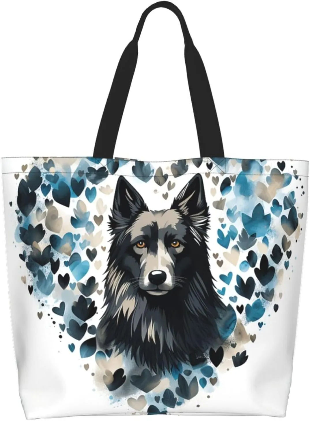 Tote Bag for Women Reusable Grocery Bag Shopping Bag Purple and Pattern Tote Bags Handbag Foldable Shoulder Bag
