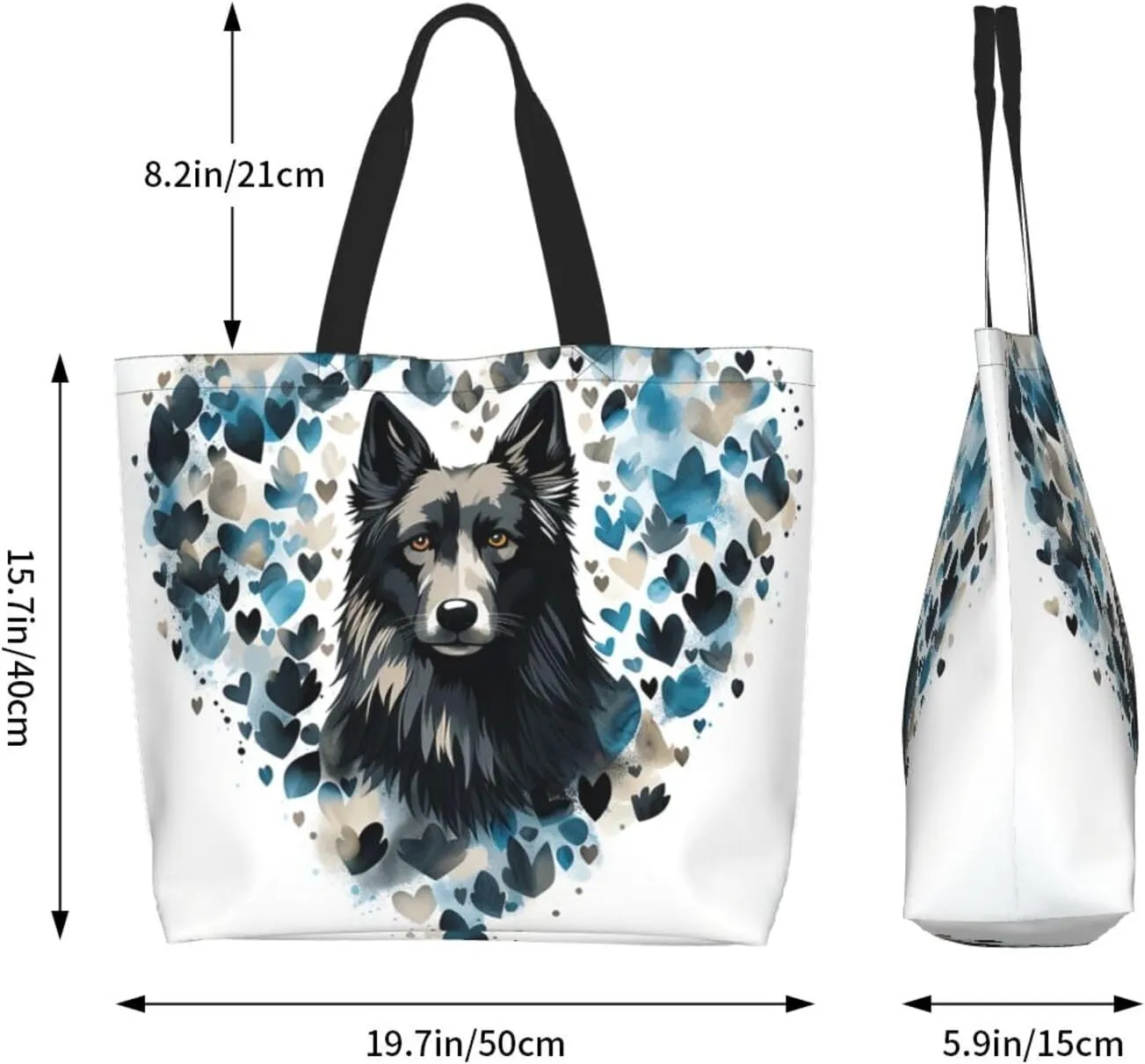 Tote Bag for Women Reusable Grocery Bag Shopping Bag Purple and Pattern Tote Bags Handbag Foldable Shoulder Bag