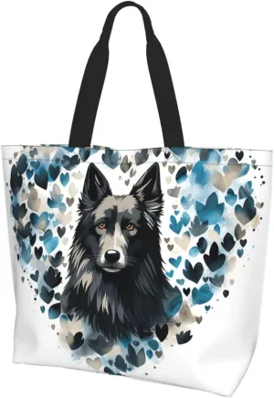 Tote Bag for Women Reusable Grocery Bag Shopping Bag Purple and Pattern Tote Bags Handbag Foldable Shoulder Bag