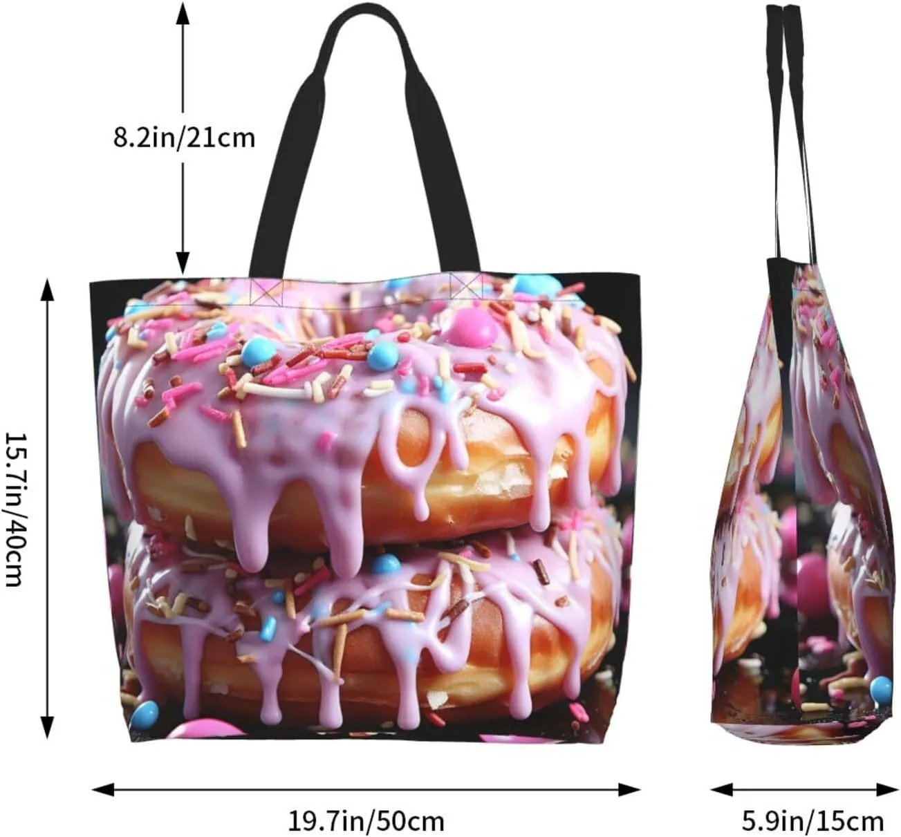 Tote Bag for Women Reusable Grocery Bag Shopping Bag Waves Tote Bags Handbag Foldable Shoulder Bag