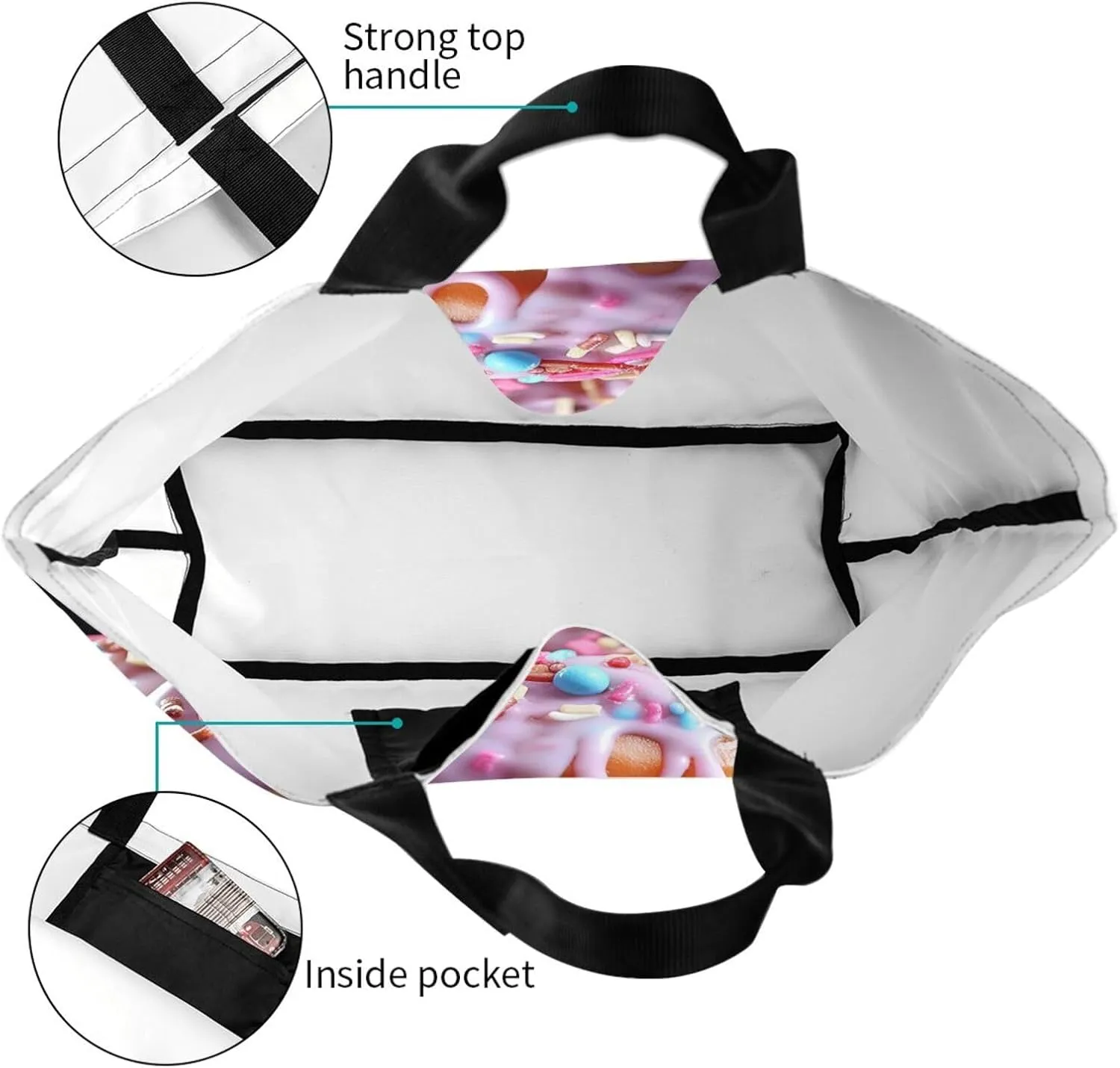 Tote Bag for Women Reusable Grocery Bag Shopping Bag Waves Tote Bags Handbag Foldable Shoulder Bag