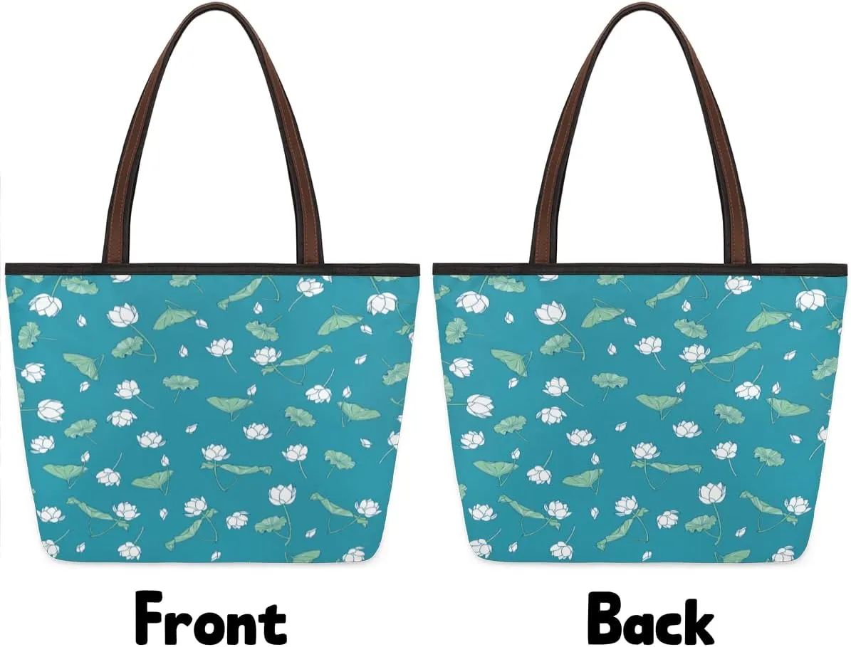 Tote Bag for Women with Zipper Large Capacity Top Handle Casual Shoulder Bag Handbag Reusable Shopping