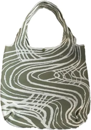 tote bag for women,crochet tote lightweight medium daily use for beach bag,travel,work with a free keychain(cedar curve)