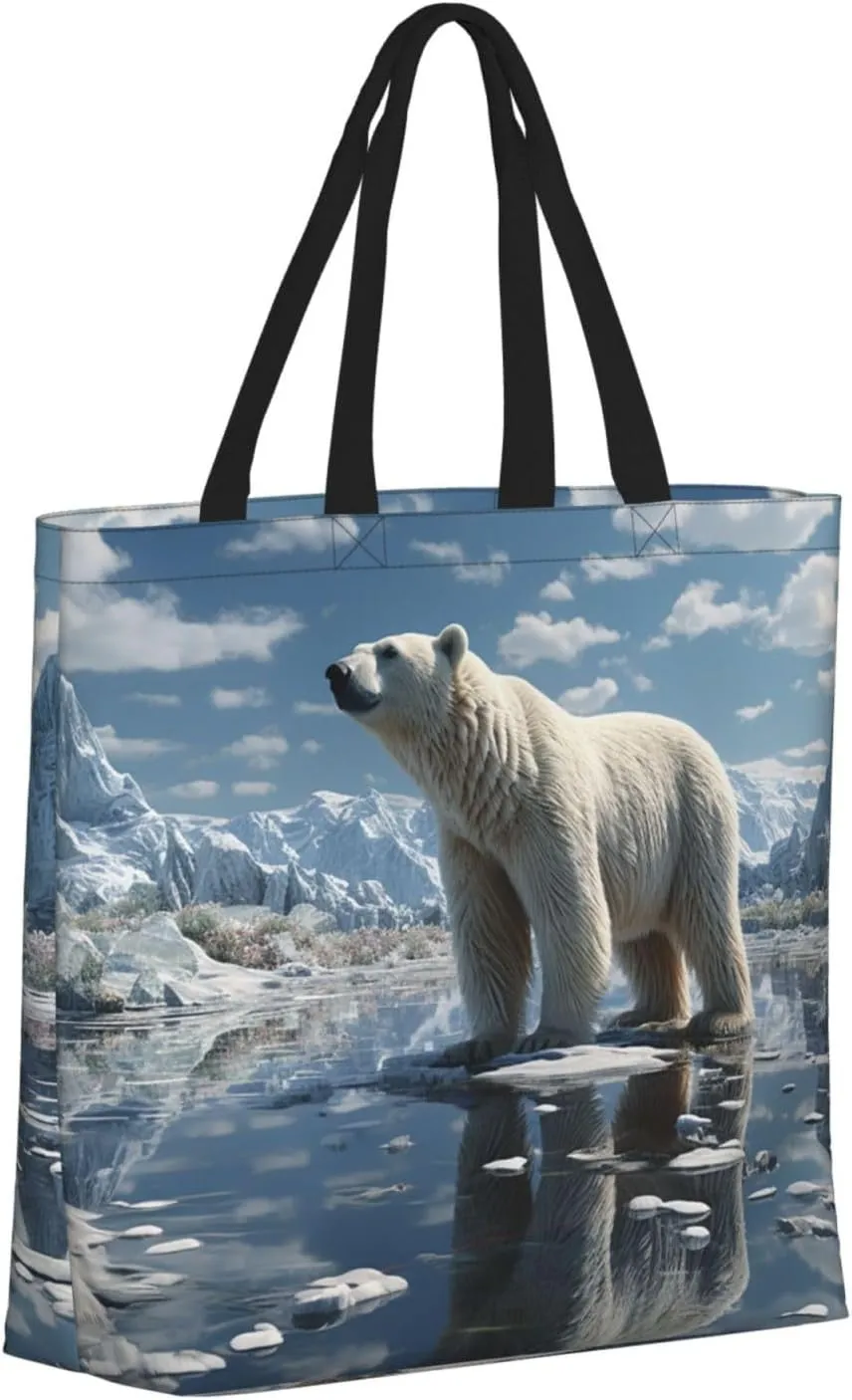 Tote Bag Large Capacity Grocery Bag With Zipper Golden Retriever Paw Prints Shopping Bag Shoulder Bag for Women