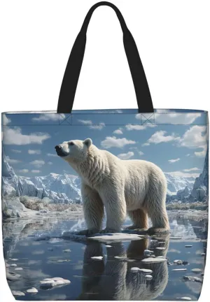 Tote Bag Large Capacity Grocery Bag With Zipper Golden Retriever Paw Prints Shopping Bag Shoulder Bag for Women