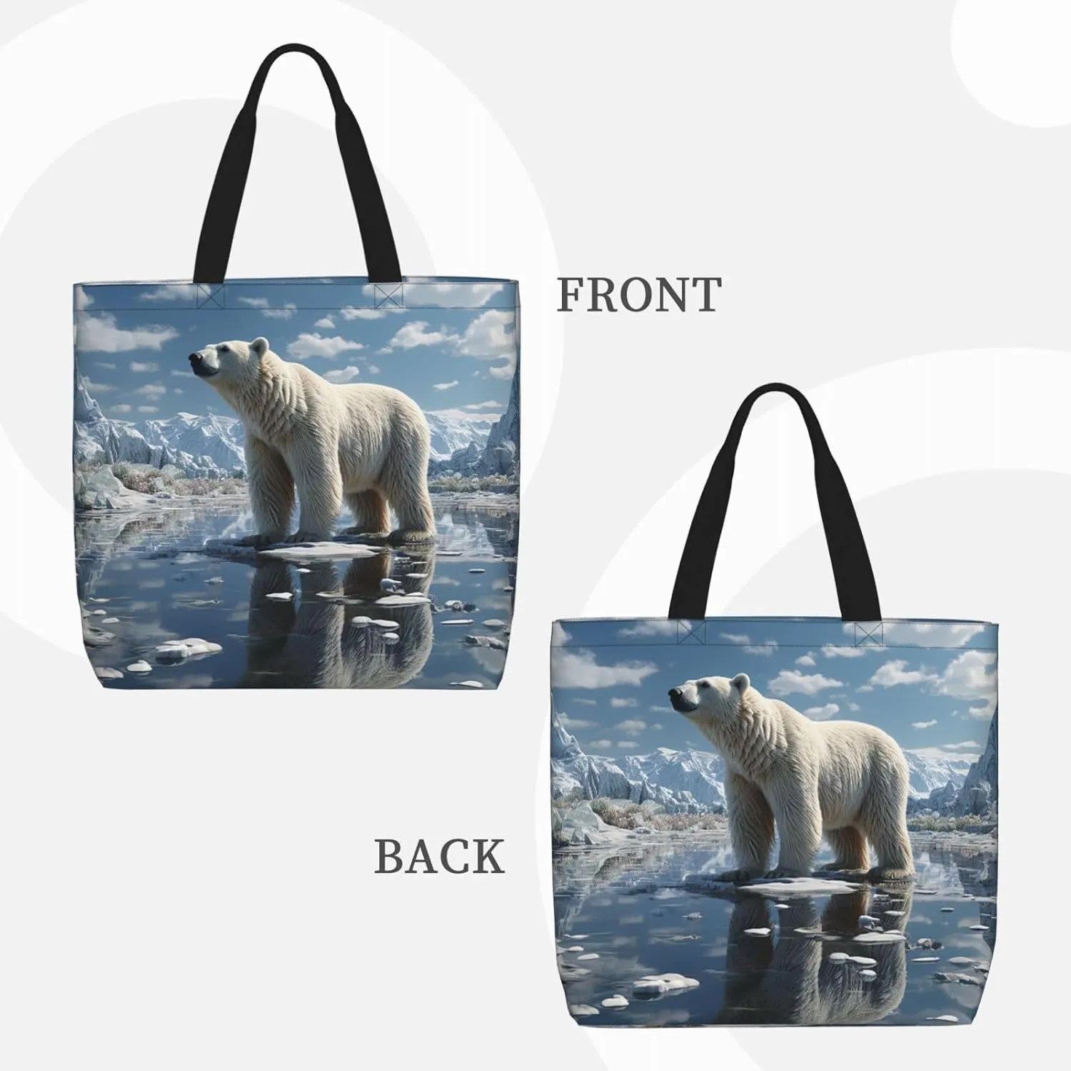 Tote Bag Large Capacity Grocery Bag With Zipper Golden Retriever Paw Prints Shopping Bag Shoulder Bag for Women