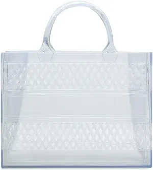 Tote Bag Purses for Women Summer Mesh Beach Tote Bag Large Capacity Shopping Basket Top Handle Handbag Jelly Storage Bag