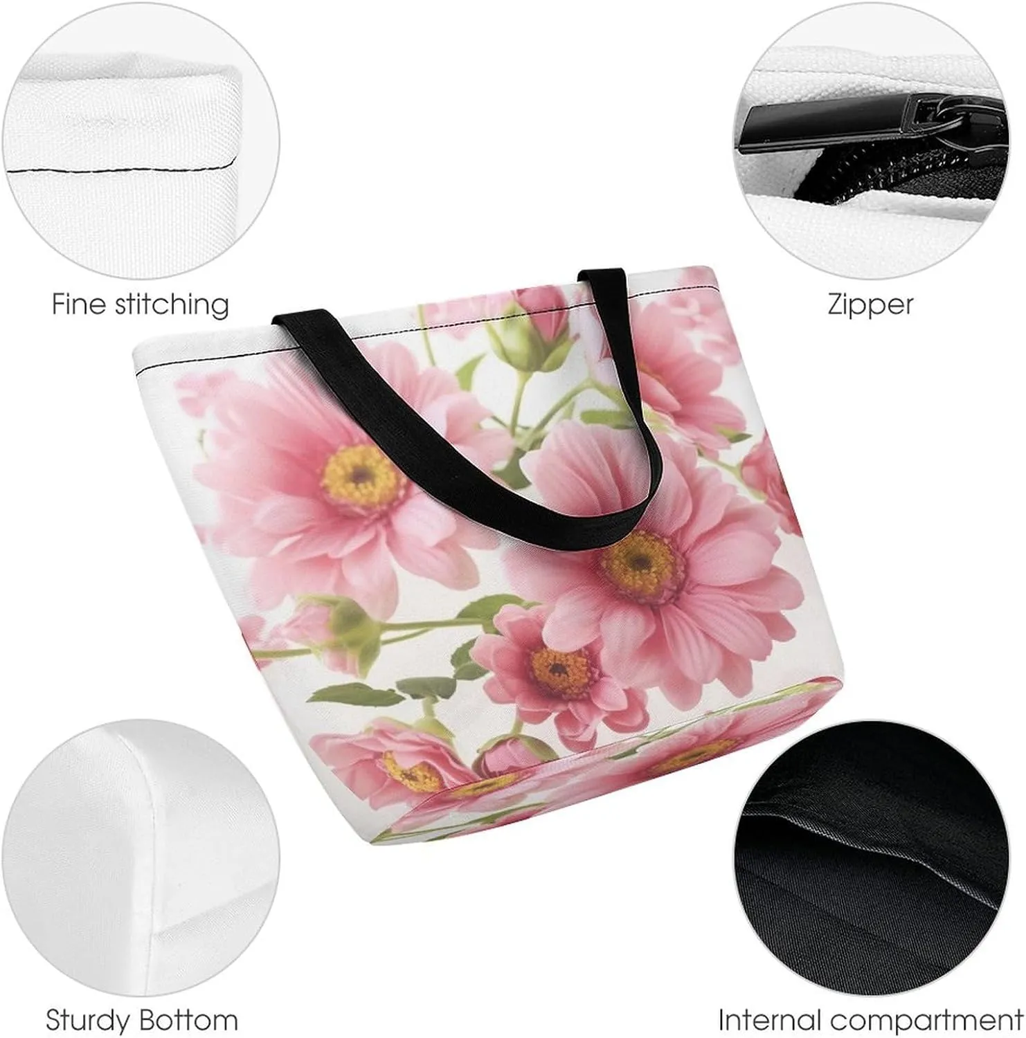 Tote Bag Reusable Grocery Bag Foldable Shopping Bag Extra Large Shoulder Bag Autumn Maple Leaves Tote Bag for Work