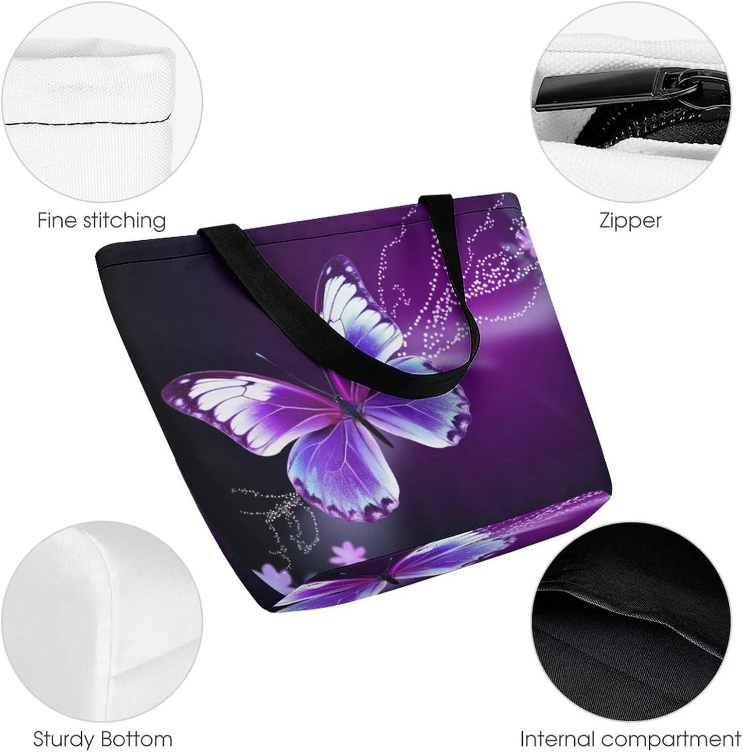 Tote Bag Reusable Grocery Bag Foldable Shopping Bag Extra Large Shoulder Bag Autumn Maple Leaves Tote Bag for Work