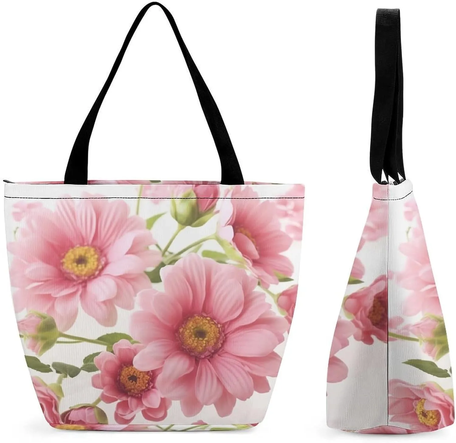 Tote Bag Reusable Grocery Bag Foldable Shopping Bag Extra Large Shoulder Bag Autumn Maple Leaves Tote Bag for Work