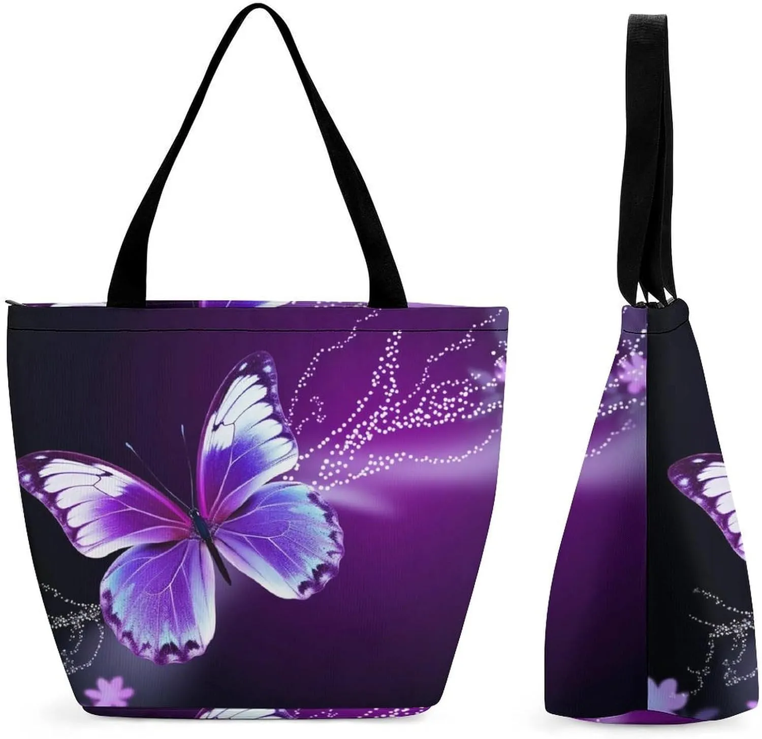 Tote Bag Reusable Grocery Bag Foldable Shopping Bag Extra Large Shoulder Bag Autumn Maple Leaves Tote Bag for Work