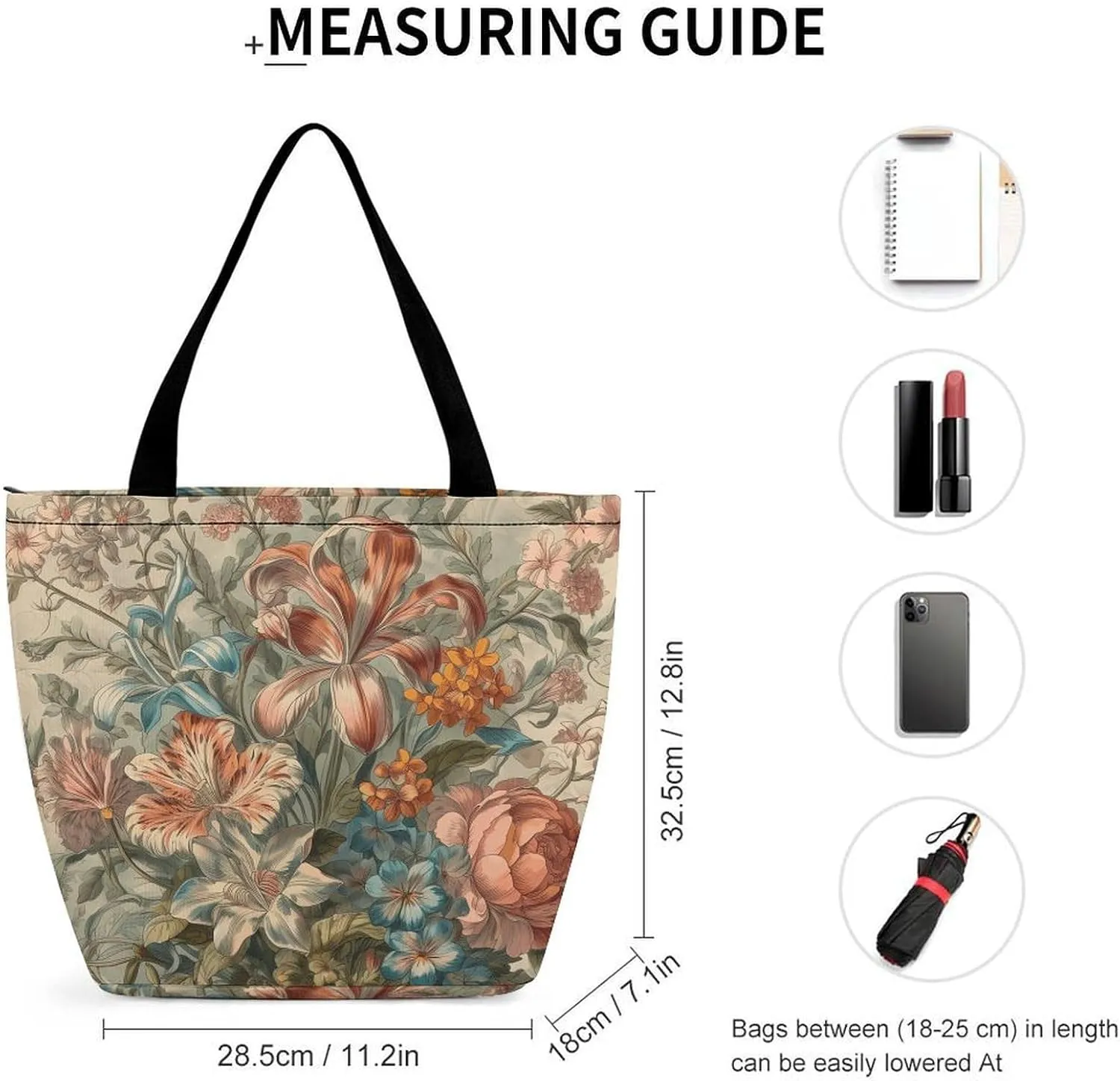 Tote Bag Reusable Grocery Bag Foldable Shopping Bag Extra Large Shoulder Bag Hand Drawn Vegetables Tote Bag for Work