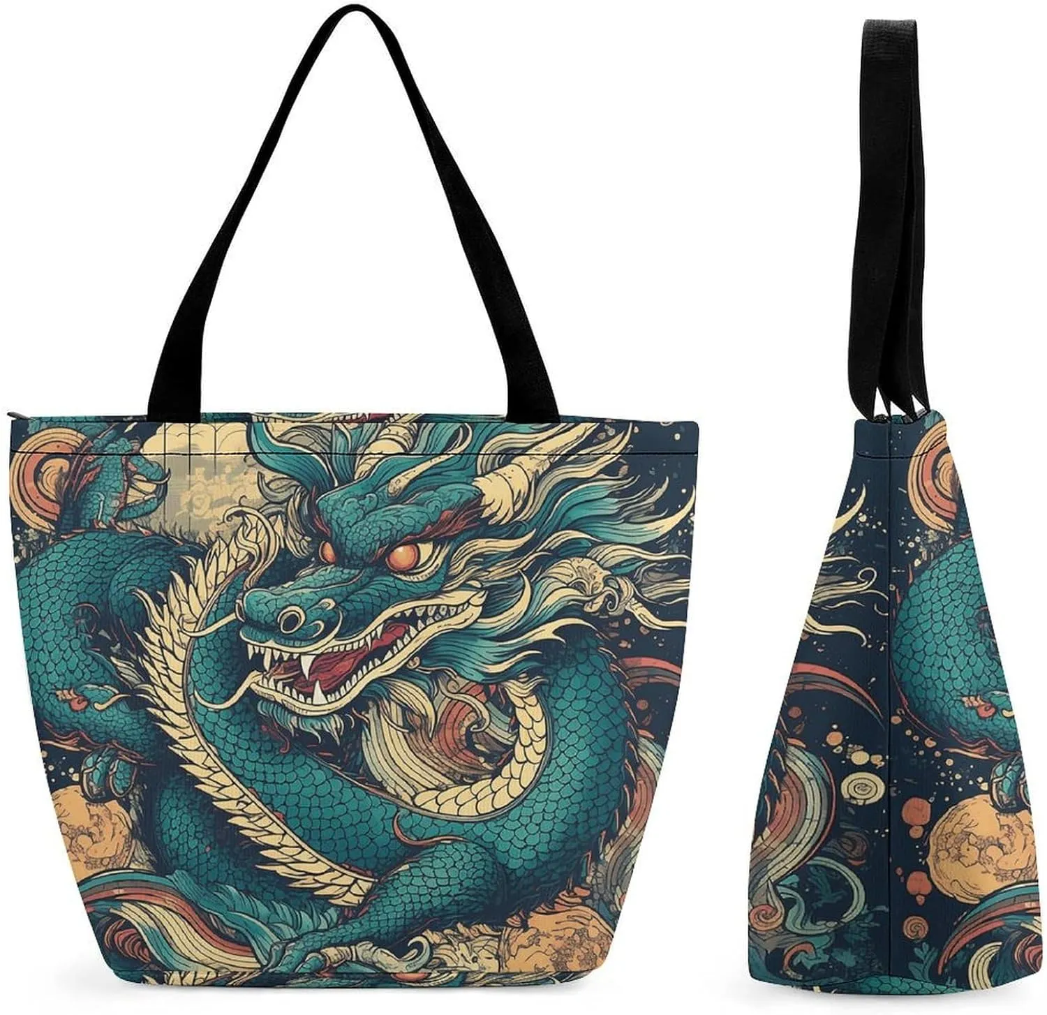 Tote Bag Reusable Grocery Bag Foldable Shopping Bag Extra Large Shoulder Bag Two Prairie Dogs Tote Bag for Travel
