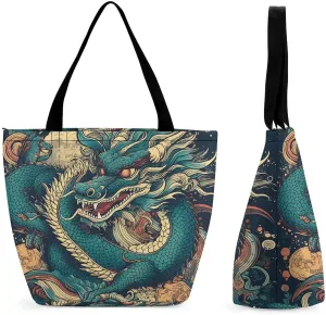 Tote Bag Reusable Grocery Bag Foldable Shopping Bag Extra Large Shoulder Bag Two Prairie Dogs Tote Bag for Travel