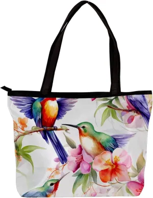 Tote Bags for Women,Womens Handbags,Small Tote Bag,Flowers and Birds Flower Bush