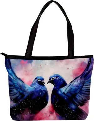 Tote Bags for Women,Womens Handbags,Small Tote Bag,Watercolor Pigeon