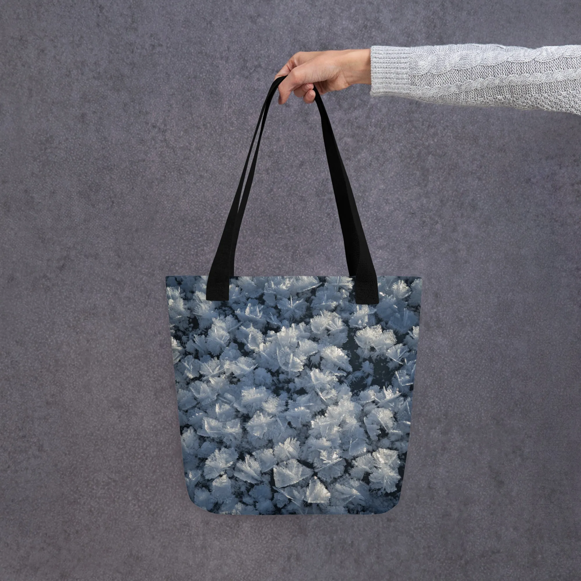 Tote Bags Inspired by the Texture of Winter Ice: Carry Wyoming’s Frozen Beauty with You
