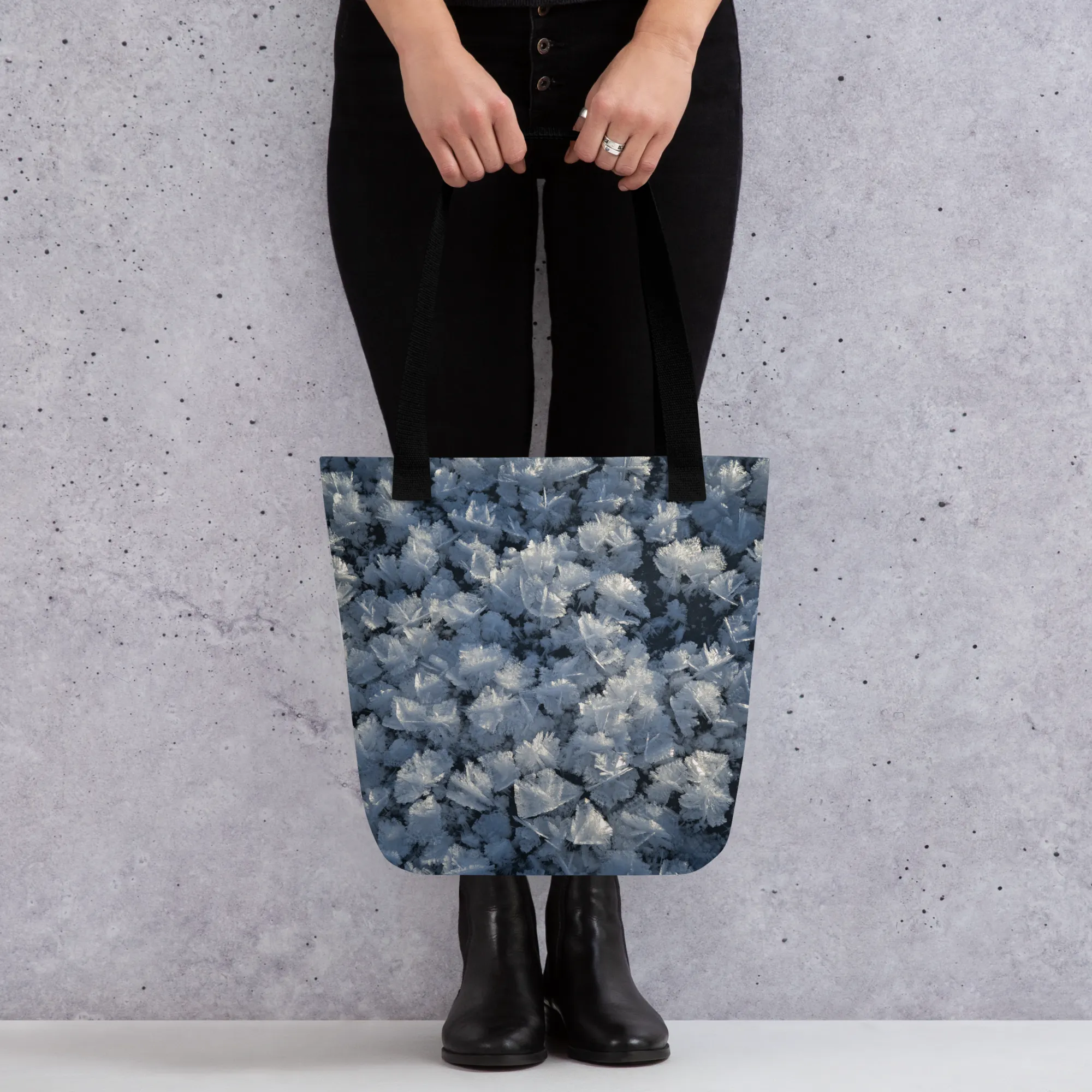 Tote Bags Inspired by the Texture of Winter Ice: Carry Wyoming’s Frozen Beauty with You