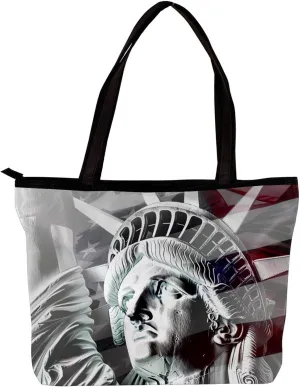 Tote Bags, Large Tote Bags for Women, Women's Tote Handbags, Statue of Liberty, Womens Tote Bags for Work