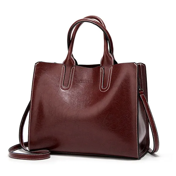 Tote Female Handbags Trunk High Spring promotion Brand Women Quality Bag ACELURE Leather Bag Shoulder Spanish Ladies Large Casual Clear communication Bags Bolsos Big