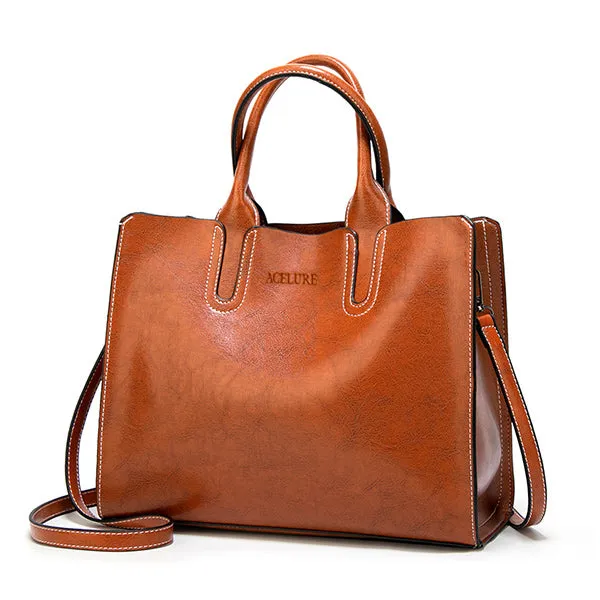 Tote Female Handbags Trunk High Spring promotion Brand Women Quality Bag ACELURE Leather Bag Shoulder Spanish Ladies Large Casual Clear communication Bags Bolsos Big