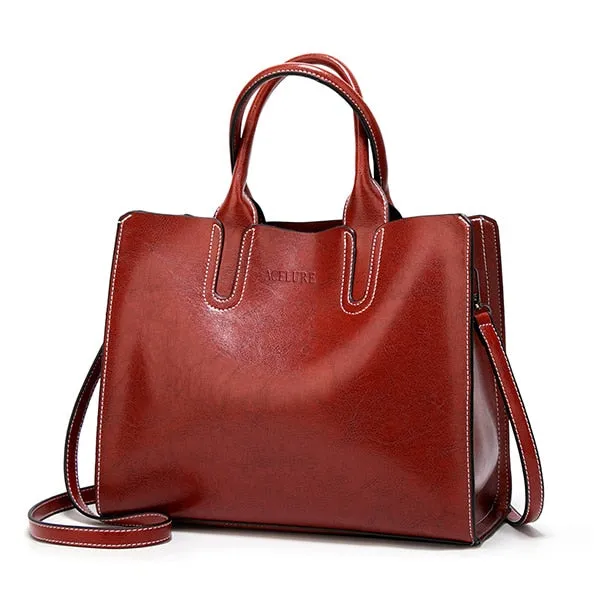 Tote Female Handbags Trunk High Spring promotion Brand Women Quality Bag ACELURE Leather Bag Shoulder Spanish Ladies Large Casual Clear communication Bags Bolsos Big