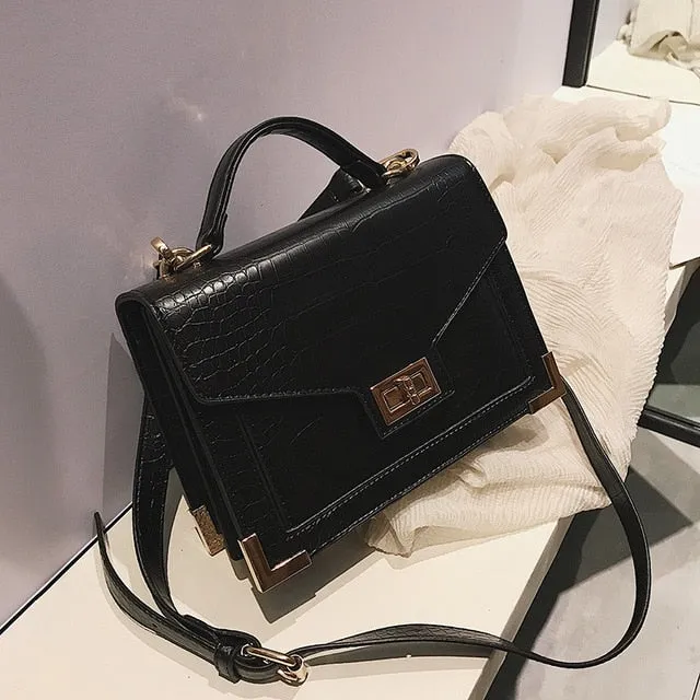 Tote Shoulder Women Lock Crocodile Bag Streamlined Female Evening C141 Leather Square Quality Pattern High Designers Shoulder Hot item Bag Pu Bags