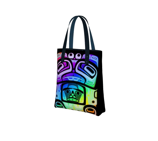 Totebag - Haida Box Fig.60 (rainbow/black)