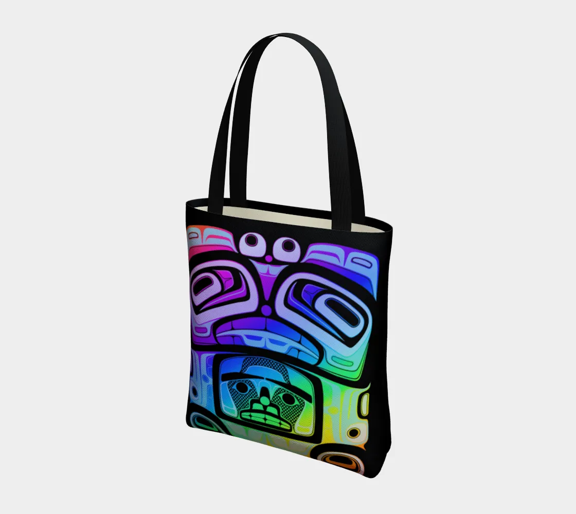 Totebag - Haida Box Fig.60 (rainbow/black)