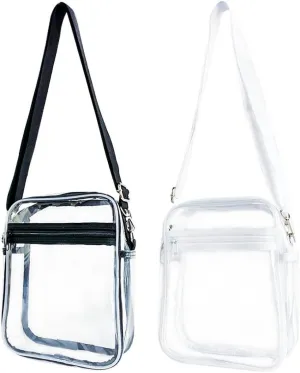 TotePrint 2 Packs Clear Wallet for Men and Women,Chest Crossbody Backpack,Mobile Phone Bag,Transparent Wallet Shoulder Bag